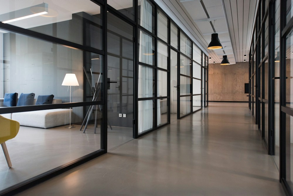 Bright modern office and collaborative workspace