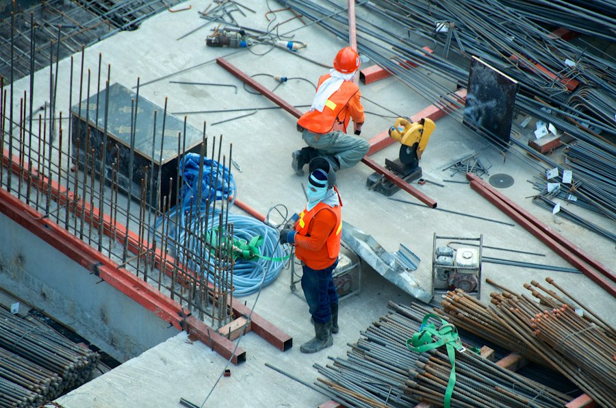 Infrastructure and construction project site